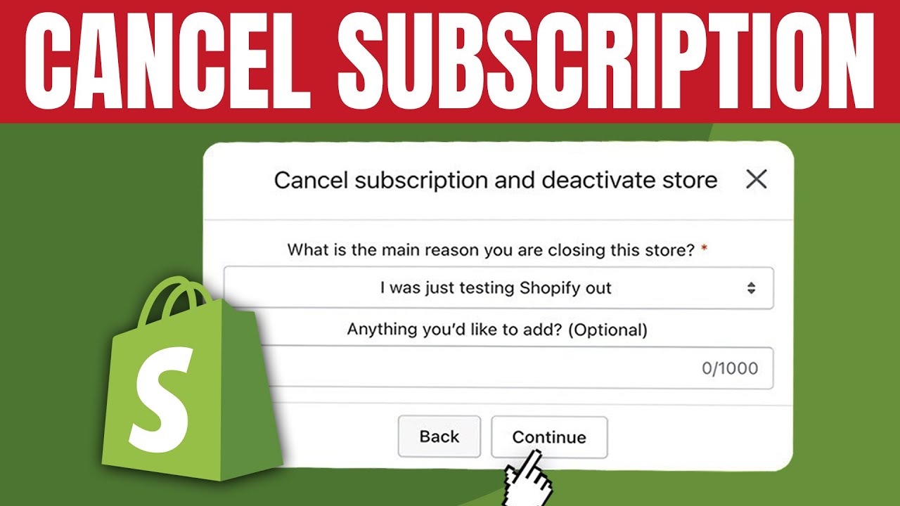 how to cancel shopify subscription