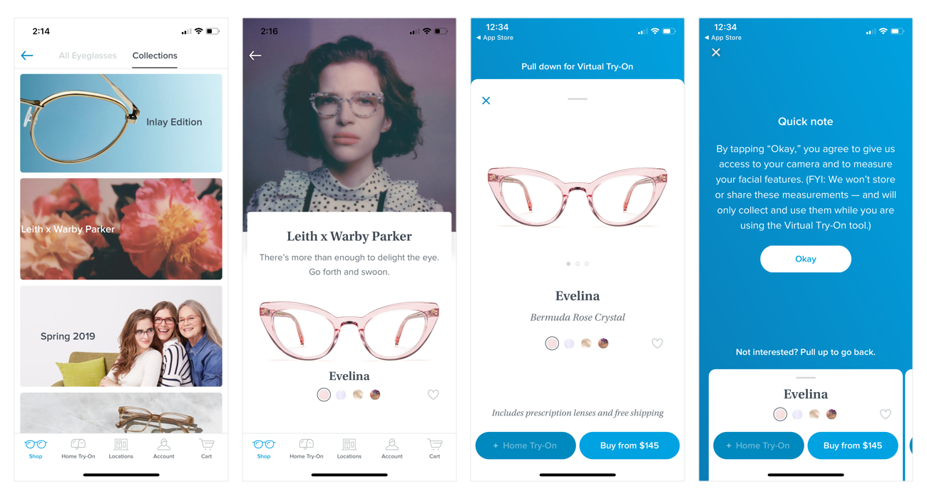 Warby Parker "Try On" Feature: