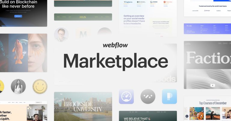 webflow marketplace