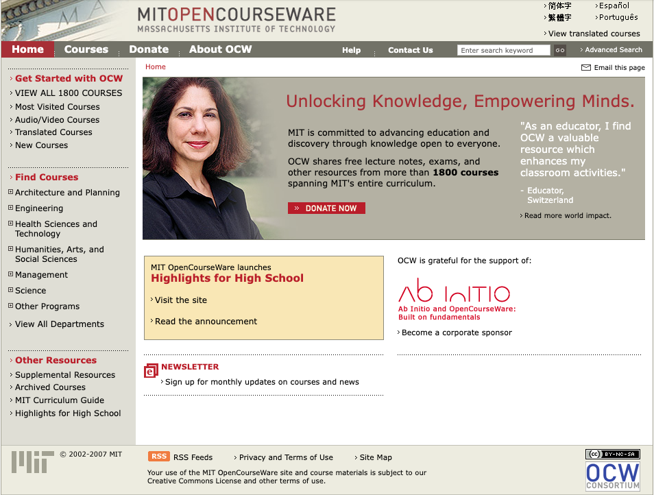 MIT OpenCourseware