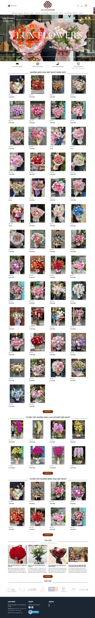 Top 10 Giao Diện Website Hoa Và Quà Tặng Được Yêu Thích Nhất 2025 Website hoa và quà tặng