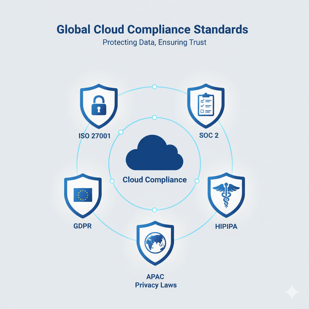 The Ultimate Guide to Managed Cloud Solutions in 2025: Cost, Compliance & Choice for Asia-Pacific SMBs Cloud compliance checklist infographic.