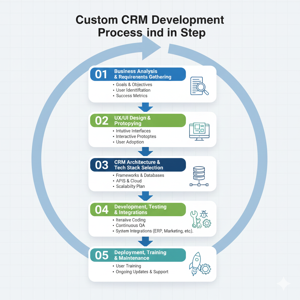 Custom CRM Development: Complete Guide to Build a Scalable CRM That Fits Your Business (2026) custom crm development